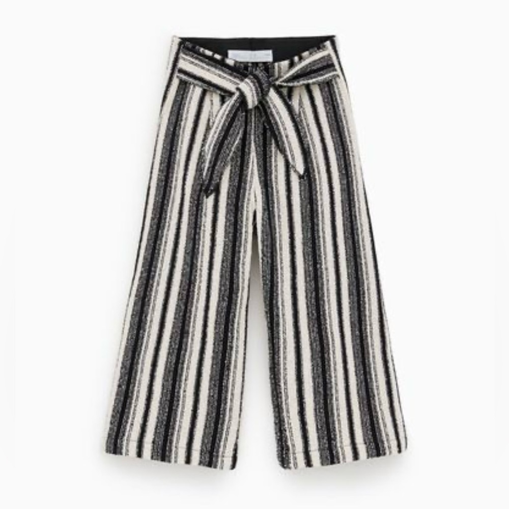 ZARA Crop Jogging Trousers Marine Stripes‎ - Picture 2 of 6